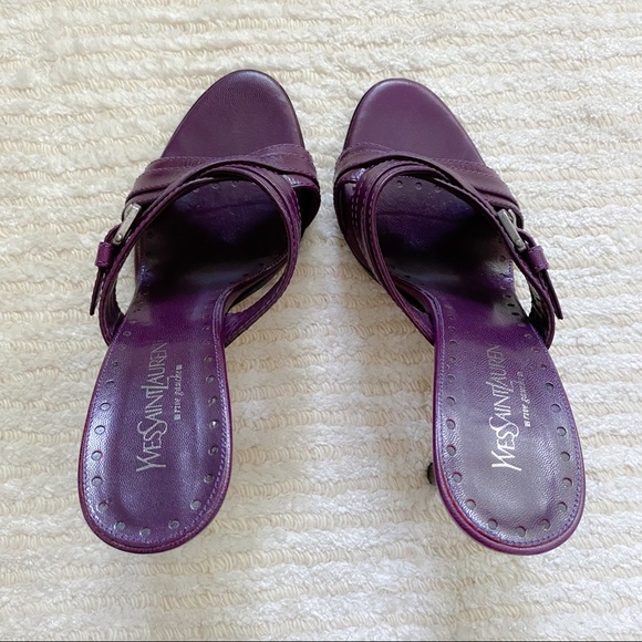 YSL Rive gauche purple slides - Picture 5 of 16